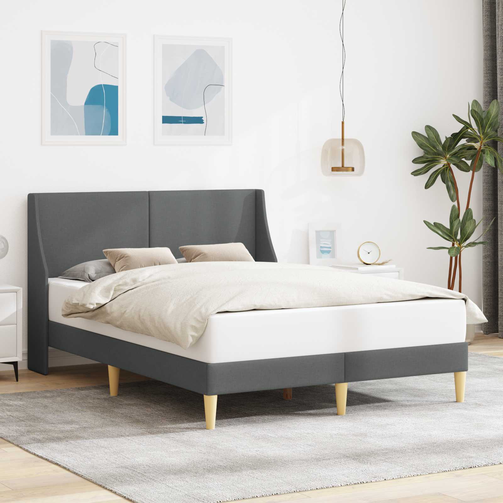 vidaXL Cadru de pat cu headboard placă de conectare