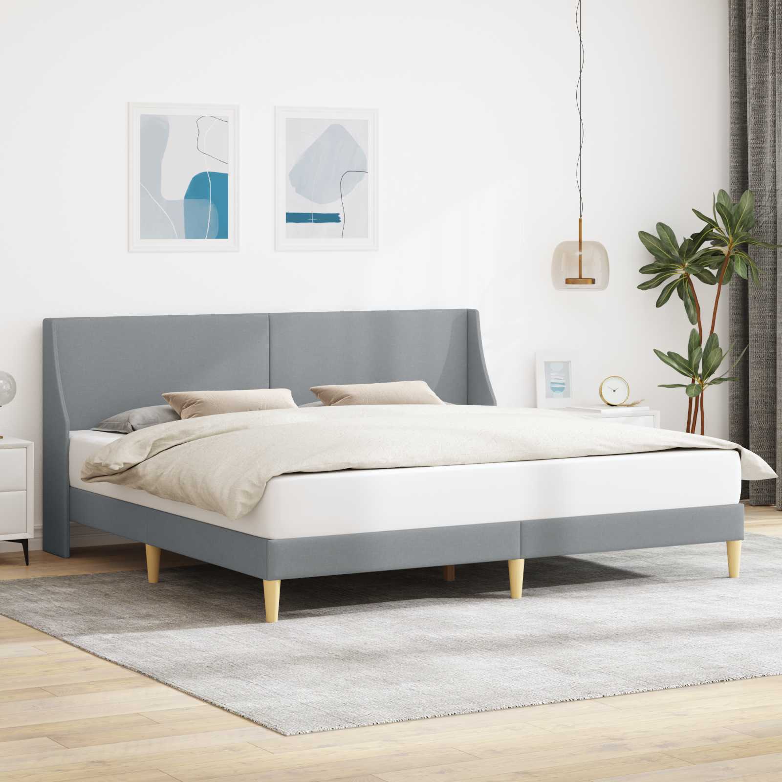 vidaXL Cadru de pat cu headboard placă de conectare