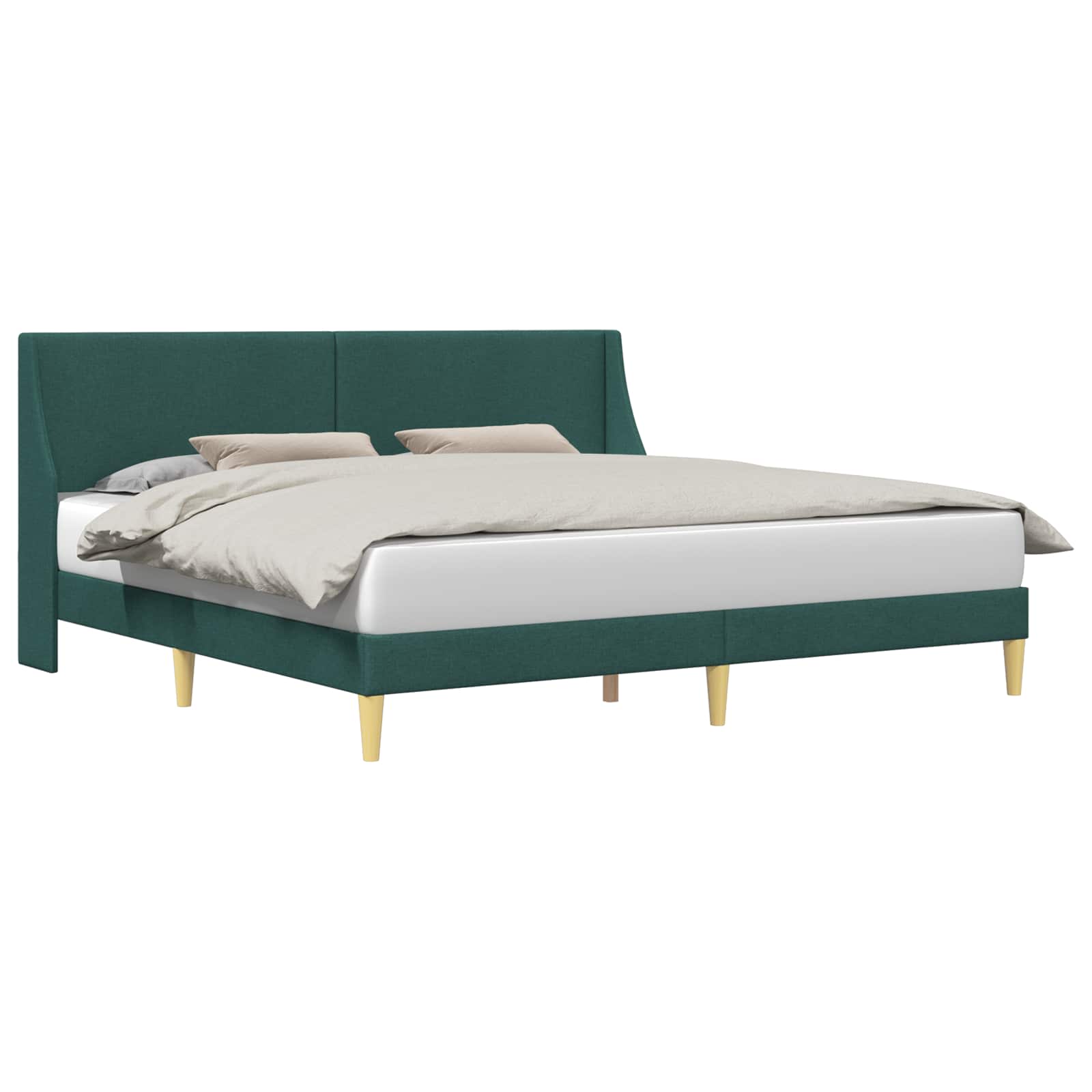 vidaXL Bedframe Effen met hoofdeinde aansluitplaat groen, foto 3