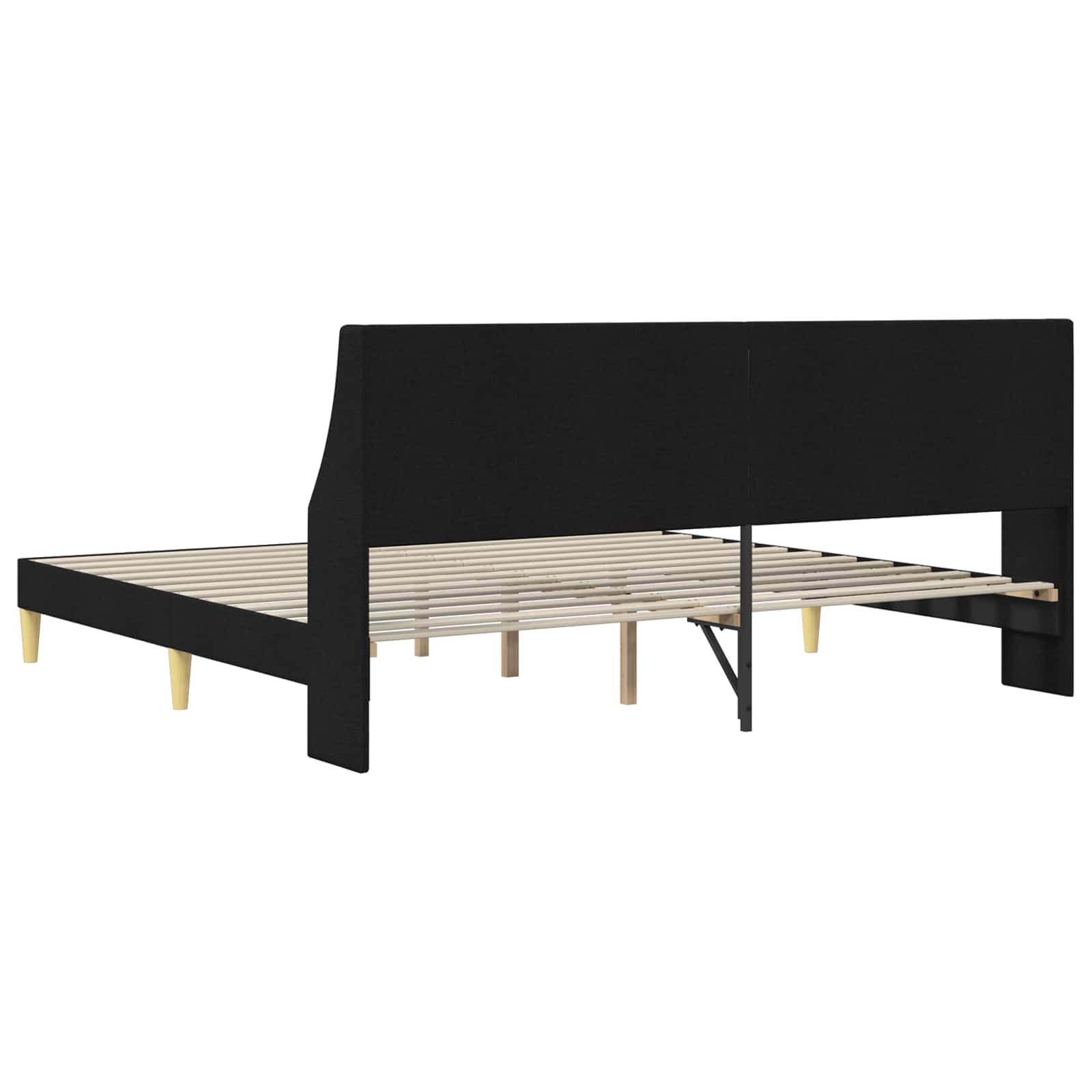 Sengestamme med hodegjerde Svart 180 x 200 cm Stoff - Bilde 6