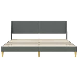 Rám postele s čelo Tmavě šedá 100 x 203 cm Textil - obrázek 4
