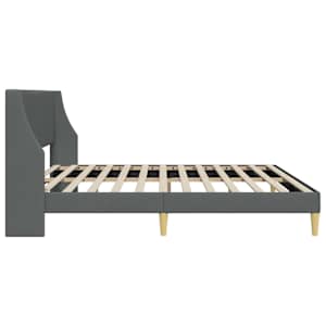 Rám postele s čelo Tmavě šedá 100 x 203 cm Textil - obrázek 5