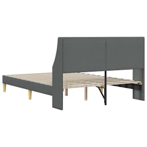 Rám postele s čelo Tmavě šedá 137 x 190 cm Textil - obrázek 6