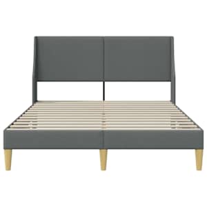 Rám postele s čelo Tmavě šedá 137 x 190 cm Textil - obrázek 4