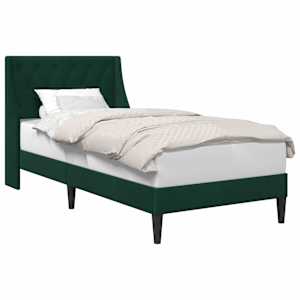 vidaXL Voodi raam peaga Tume rohelise 80 x 200 cm Samet