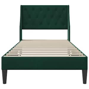 Rám postele s čelo Tmavě zelená 80 x 200 cm samet - obrázek 4