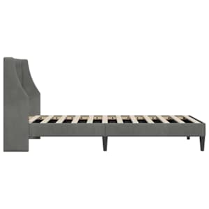Rám postele s čelo Tmavě šedá 90 x 200 cm samet - obrázek 5