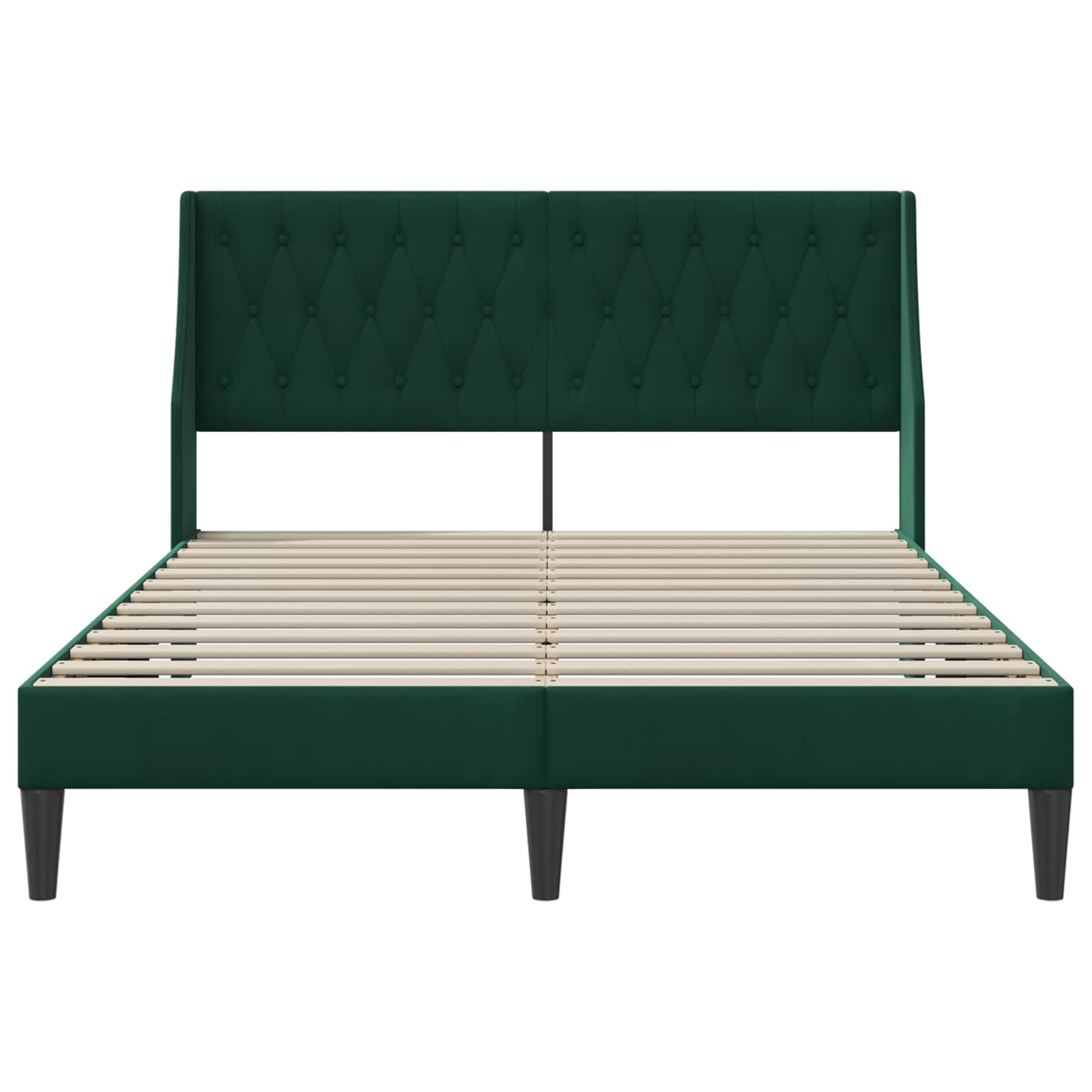 Konstrukcija postelje Temno zelena 120 x 190 cm Žamet - slika 4