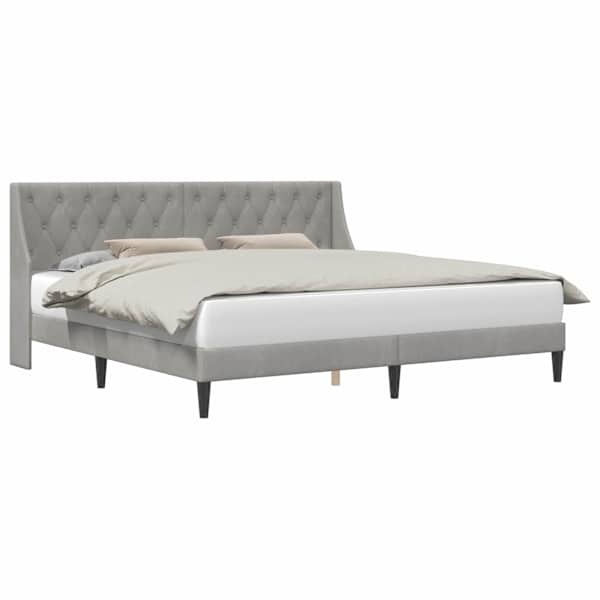 vidaXL Voodi raam peaga Helehall 180 x 200 cm Samet