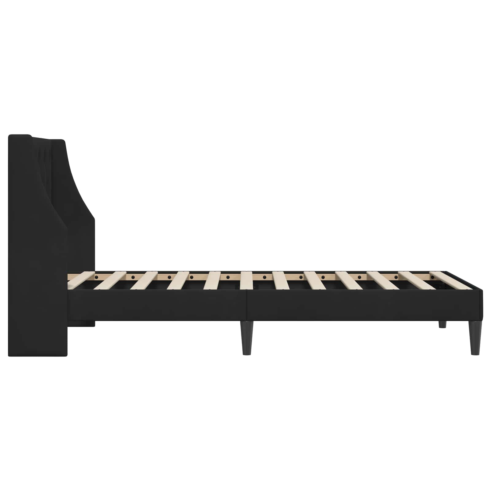 Sengestamme med hodegjerde Svart 90 x 190 cm Fløyel - Bilde 5