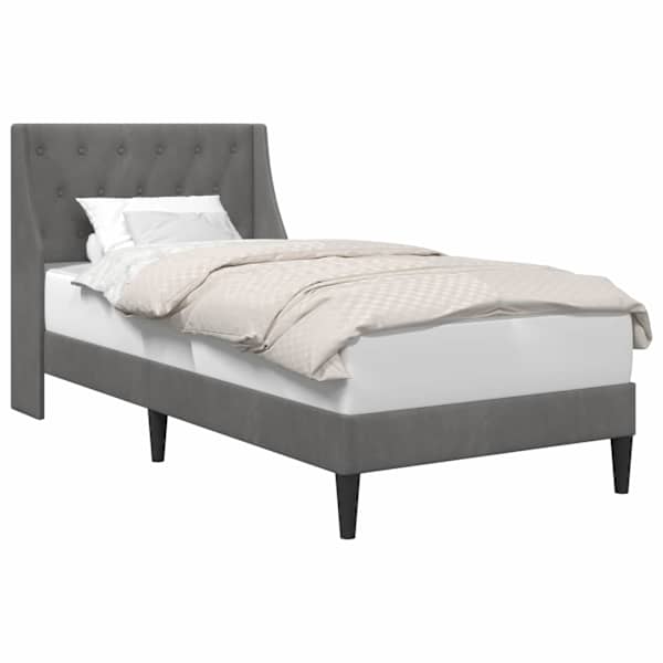 vidaXL Voodi raam peaga Tumehall 100 x 203 cm Samet