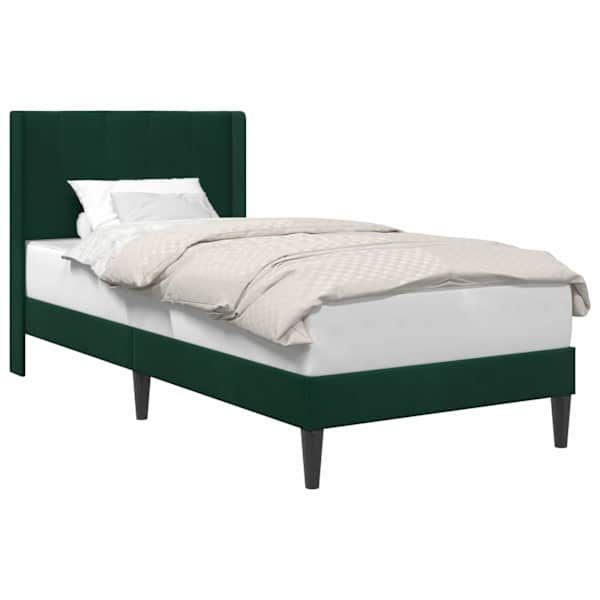 vidaXL Voodi raam peaga Tumeroheline 80 x 200 cm Samet
