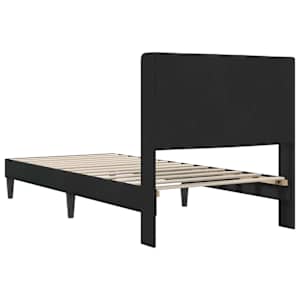 Rám postele s čelo Černá 90 x 200 cm Samet - obrázek 6