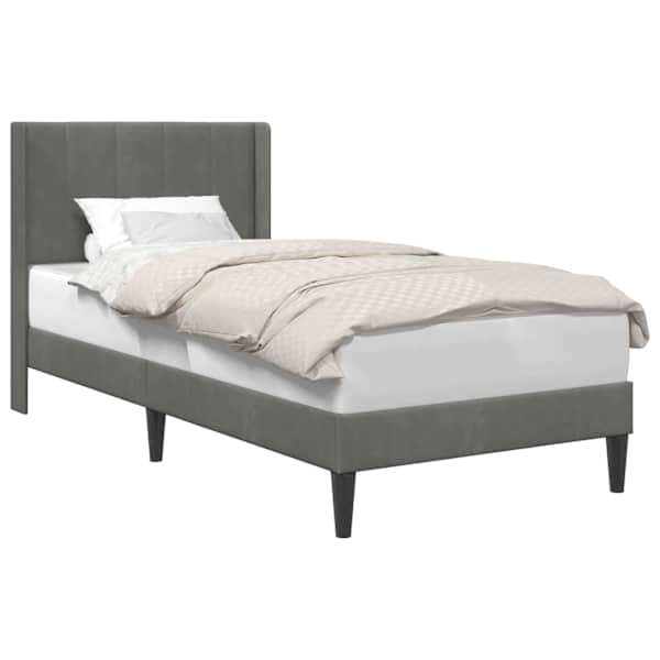 vidaXL Voodi raam peaga Tumehall 100 x 200 cm Samet