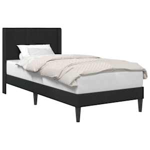 Rám postele s čelo Černý 100 x 200 cm samet - obrázek 2
