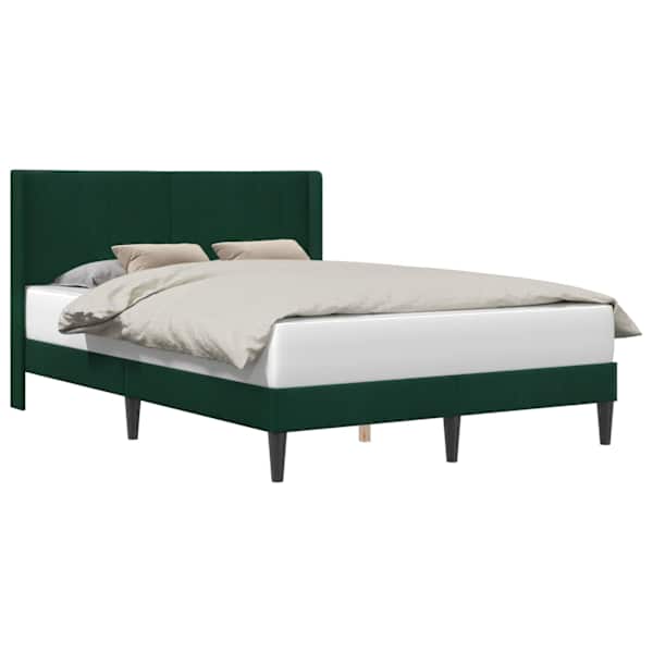 vidaXL Voodi raam peaga Tumeroheline 120 x 190 cm Samet