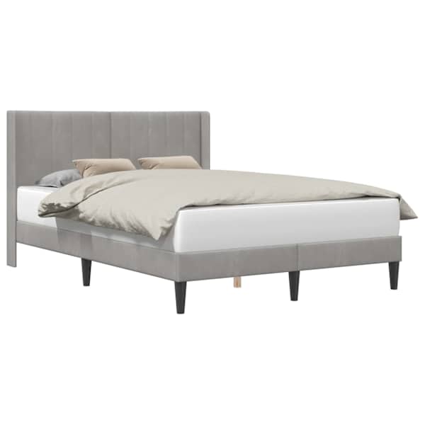 vidaXL Voodi raam peaga Helehall 120 x 200 cm Samet