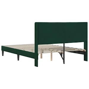 Rám postele s čelo Tmavě zelená 140 x 190 cm samet - obrázek 6
