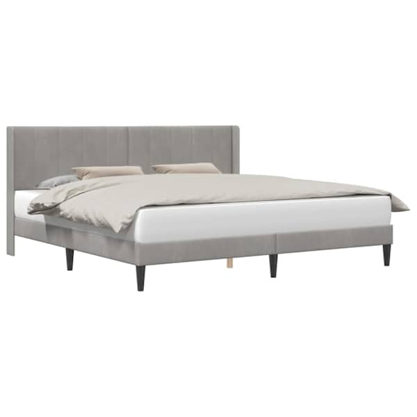 vidaXL Voodi raam peaga Helehall 180 x 200 cm Samet