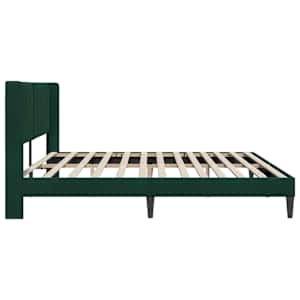 Rám postele s čelo Tmavě zelená 200 x 200 cm samet - obrázek 5