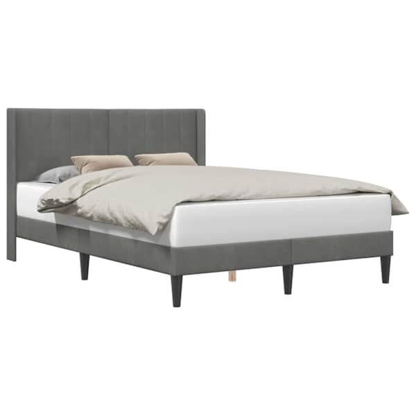 vidaXL Voodi raam peaga Tumehall 137 x 190 cm Samet