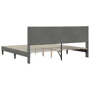 Rám postele s čelo Tmavě šedá 183 x 213 cm Samet - obrázek 6