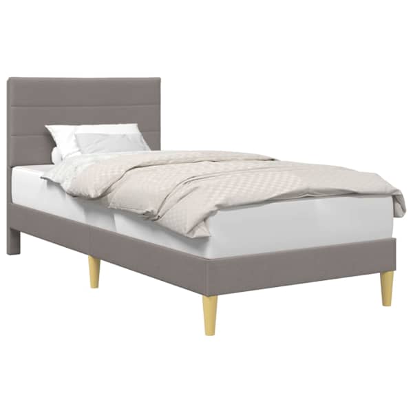 vidaXL Voodi raam peaga Pruunikashall 80 x 200 cm kangas