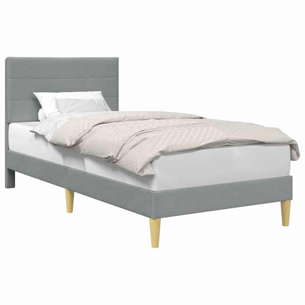 vidaXL Voodi raam peaga Helehall 90 x 190 cm kangas