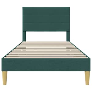 Rám postele s čelo Tmavě zelená 90 x 190 cm textil - obrázek 4