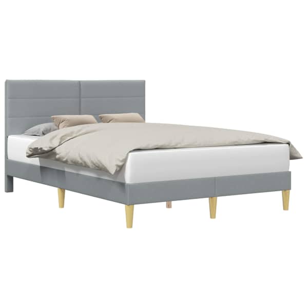 vidaXL Voodi raam peaga Helehall 120 x 200 cm kangas