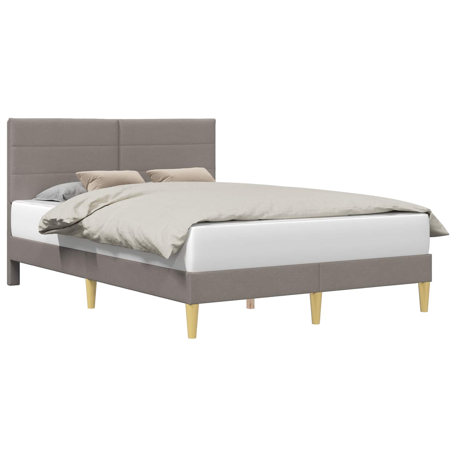vidaXL Bedframe Taupe 120 x 200 cm Stof, foto 3