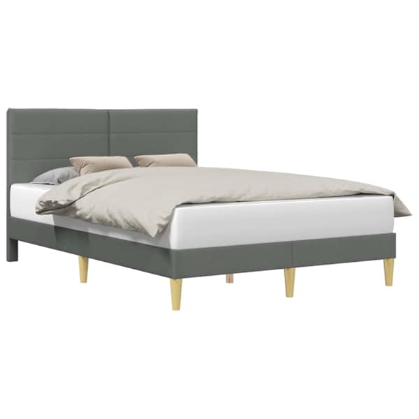 vidaXL Voodi raam peaga Tumehall 140 x 190 cm kangas