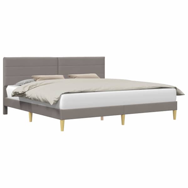 vidaXL Voodi raam peaga Pruunikashall 180 x 200 cm kangas