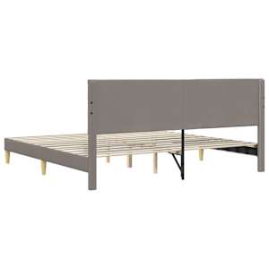 Rám postele s čelo Taupe 200 x 200 cm Textil - obrázek 6