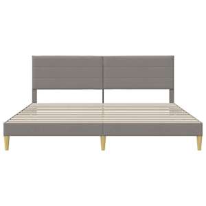 Rám postele s čelo Taupe 200 x 200 cm Textil - obrázek 4