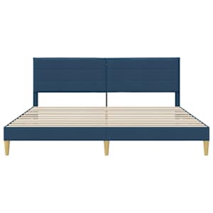Rám postele s čelo Modrá 200 x 200 cm Textil - obrázek 4