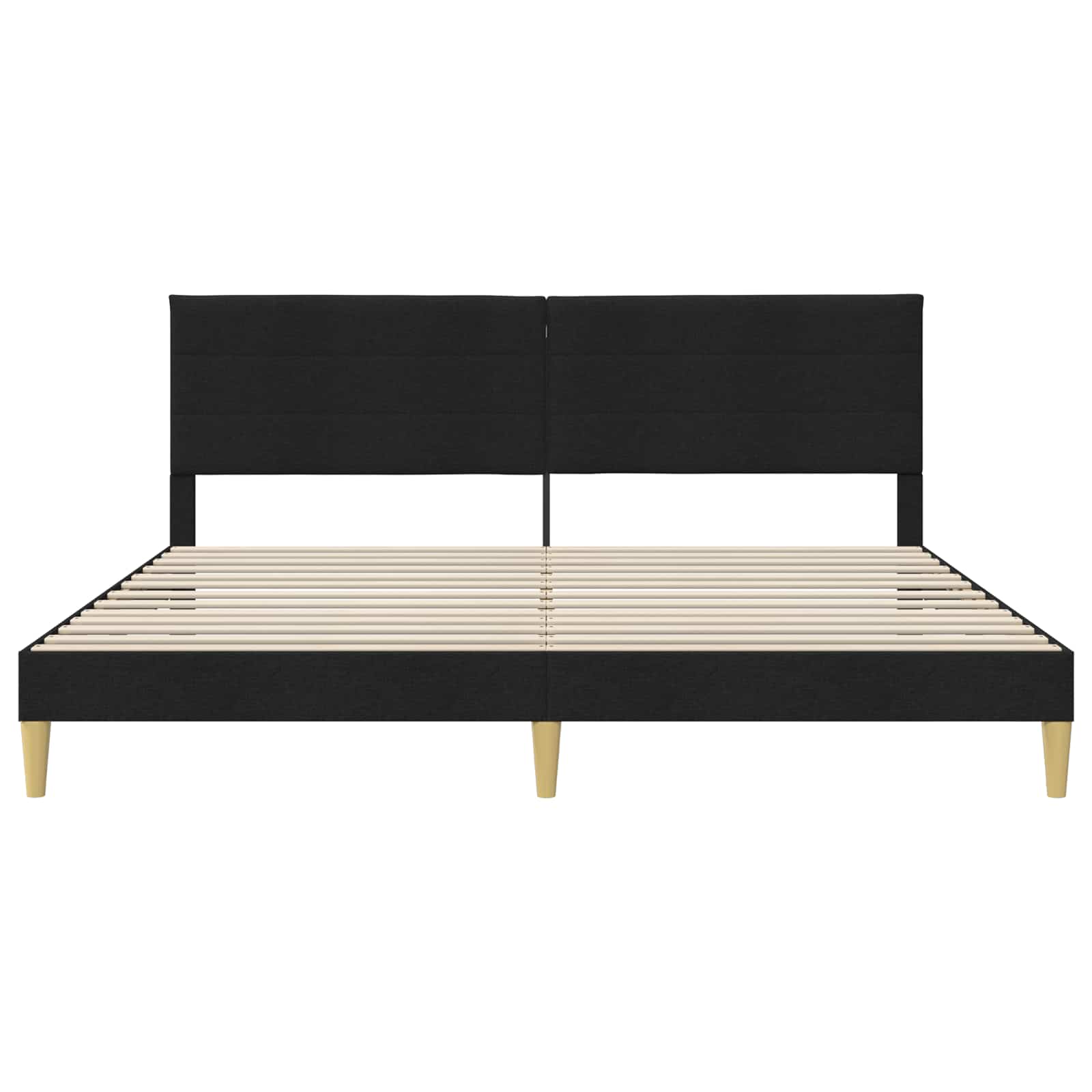 Sengestamme med hodegjerde Svart 180 x 200 cm Stoff - Bilde 4
