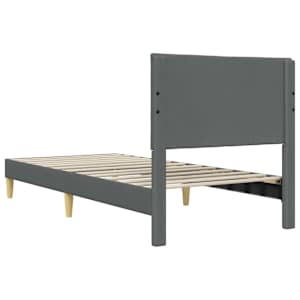 Rám postele s čelo Tmavě šedá 100 x 203 cm Textil - obrázek 6