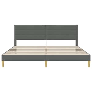 Rám postele s čelo Tmavě šedá 183 x 213 cm Textil - obrázek 4