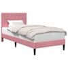 vidaXL Voodi raam peaga Roosa 90 x 190 cm Samet