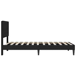 Rám postele s čelo Černá 90 x 200 cm Samet - obrázek 5