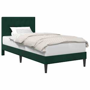 vidaXL Voodi raam peaga Tumeroheline 100 x 200 cm Samet