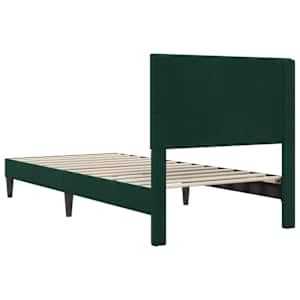 Rám postele s čelo Tmavě zelená 100 x 200 cm Samet - obrázek 6