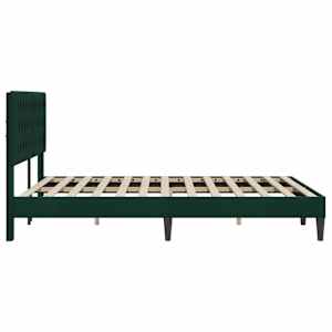 Rám postele s čelo Tmavě zelená 140 x 190 cm Samet - obrázek 5