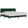 vidaXL Voodi raam peaga Tumeroheline 200 x 200 cm Samet
