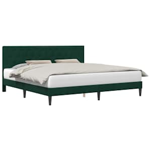 Rám postele s čelo Tmavě zelená 200 x 200 cm Samet - obrázek 2