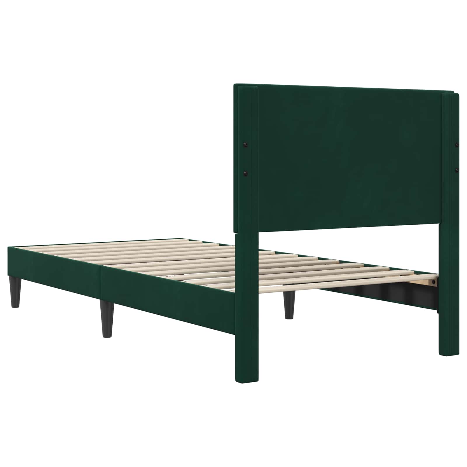 Sengestamme med hodegjerde Svart 90 x 190 cm Fløyel - Bilde 6