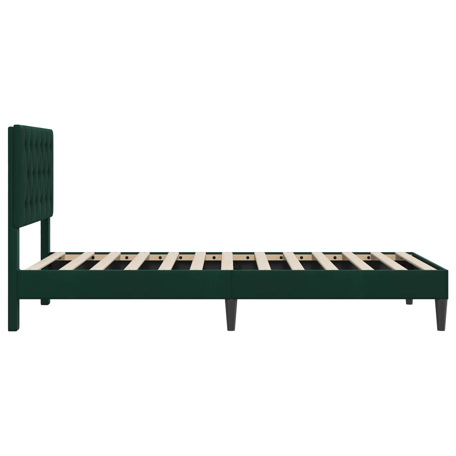 Sengestamme med hodegjerde Svart 90 x 190 cm Fløyel - Bilde 5