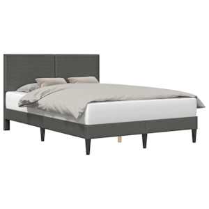 vidaXL Voodi raam peaga Tumehall 140 x 200 cm Korter kangas