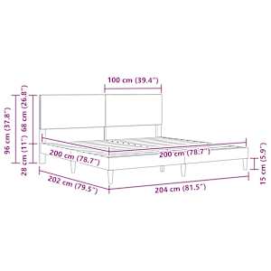 Rám postele Světle zelená šedá 200 x 200 cm Žebrovaná látka - obrázek 9